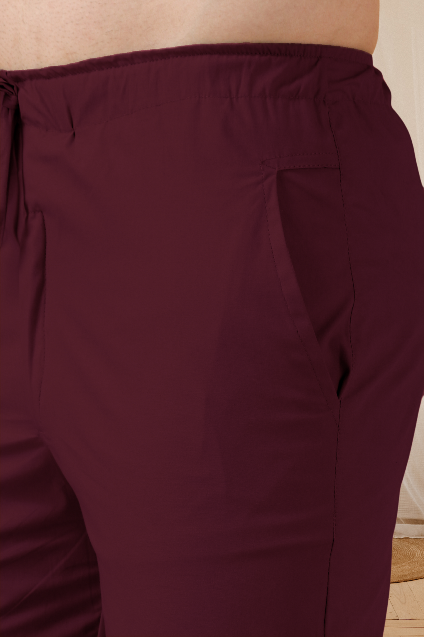 Wine Solid Cotton Cargo