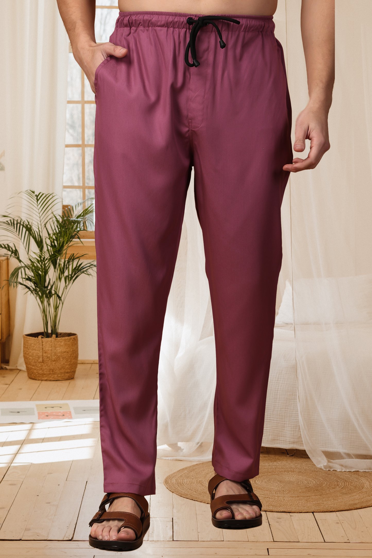 Buy Plus Size ​Dusty Plum Comfort Cargo At Apella | Sizes XS to 10 XL | India | Free Delivery | Customized