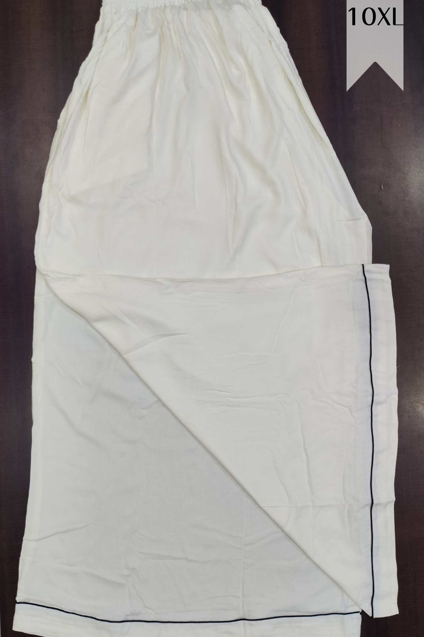 White Detailed hemline Rayon Palazzo