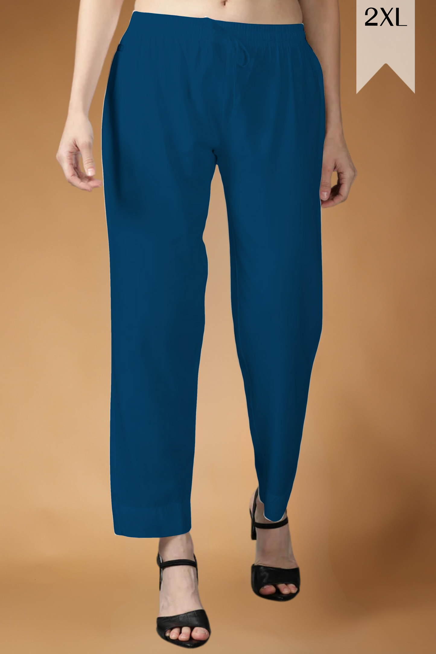 Teal Blue Rayon Kurti Pant