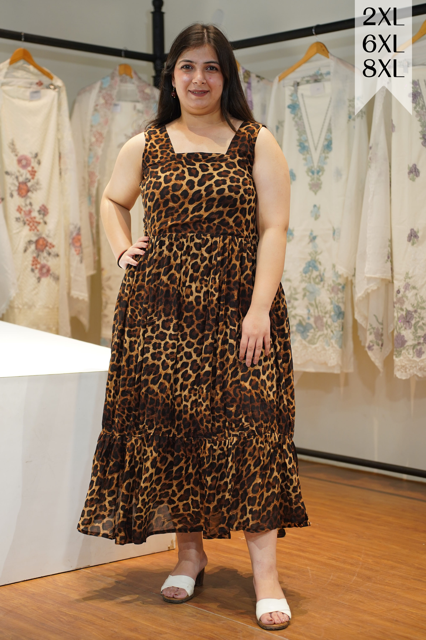 Savannah Whisper Tiered Midi Dress