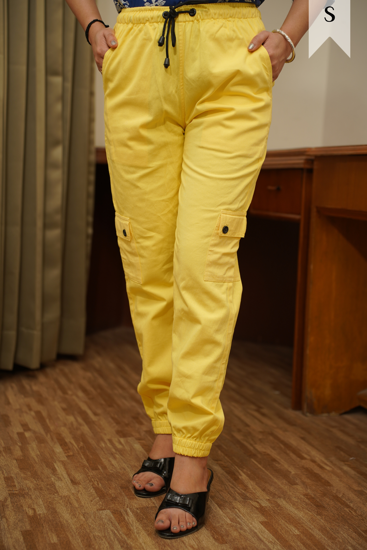 Sunshine Citrus Cotton Cargo Pants