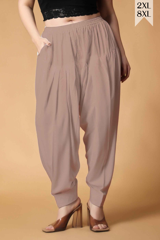 Dusty Onion Pleated Cotton Salwar