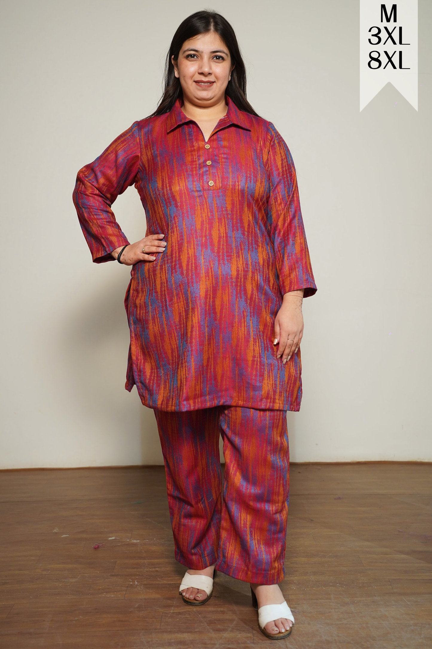 Magenta Spectrum Woollen Co-ord Set