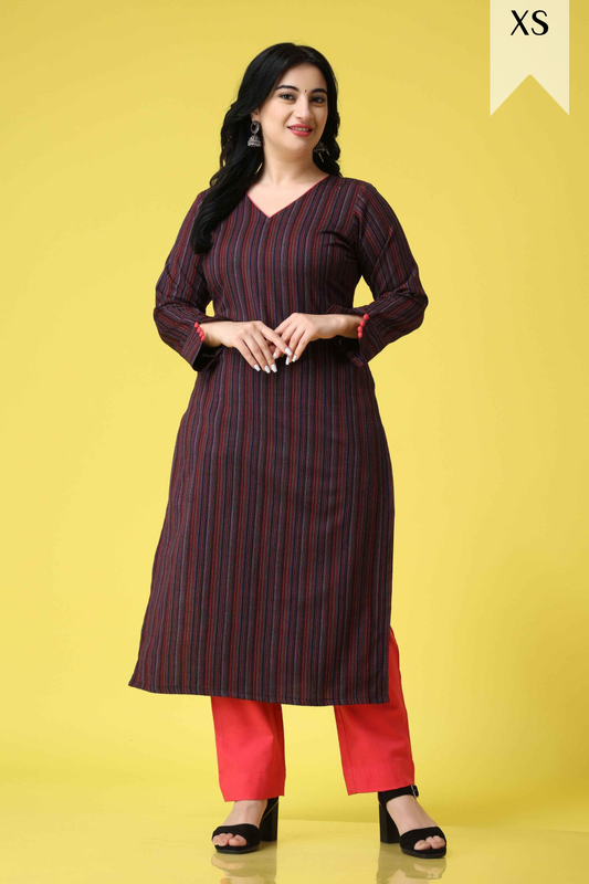 Black Grape Woollen Kurta Set