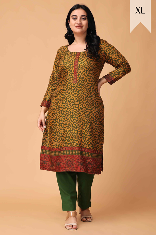 Winter Spice Woollen Kurta Set
