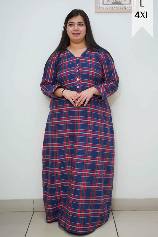 Blue Berry Woollen Night Gown