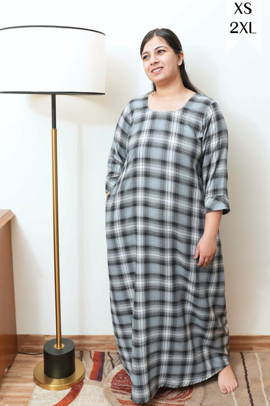 Dreamy Drizzle Woollen Night Gown
