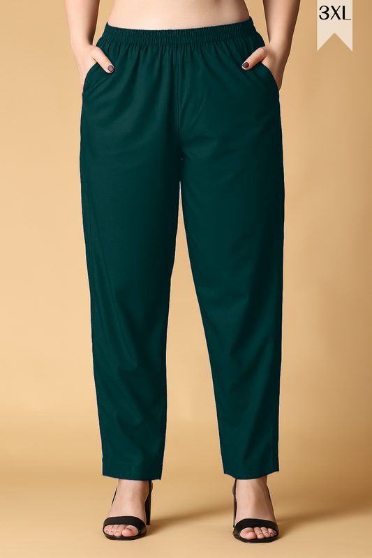 Peacock Green Cotton Kurti Pant