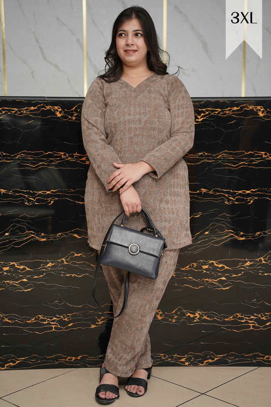 Textured Mocha Knitted Co-ord Set