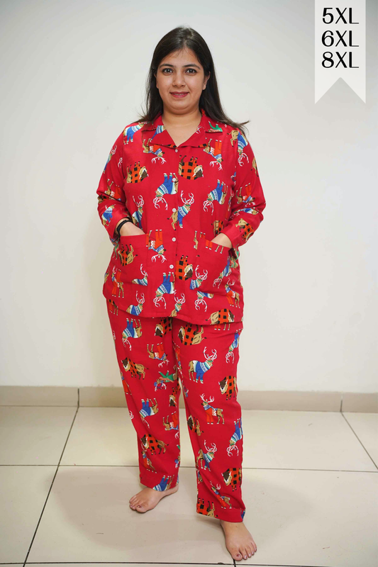 Crimson Forest Woollen Night Suit