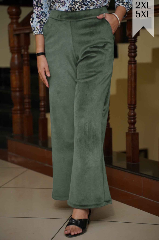 Greeny Velvet Fleece Pants