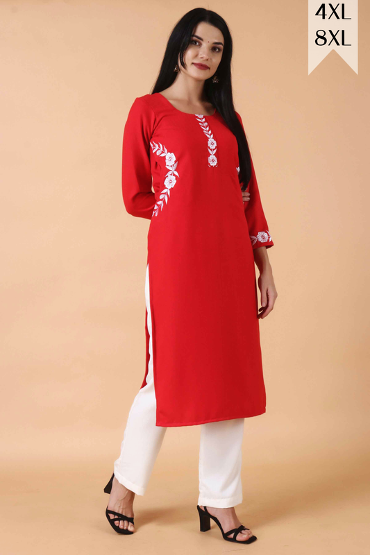 Fiery Tomato Woollen Kurta Set