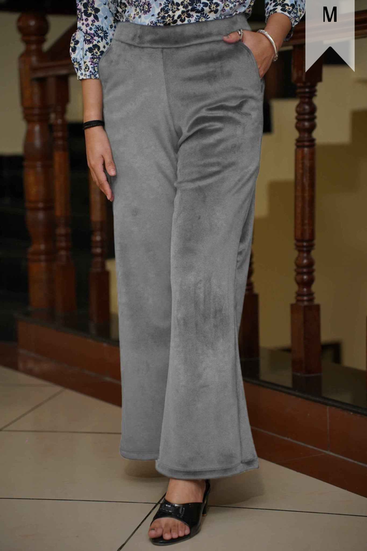 Dark Grey Velvet Fleece Pants