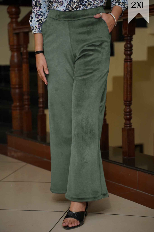 Greeny Velvet Fleece Pants