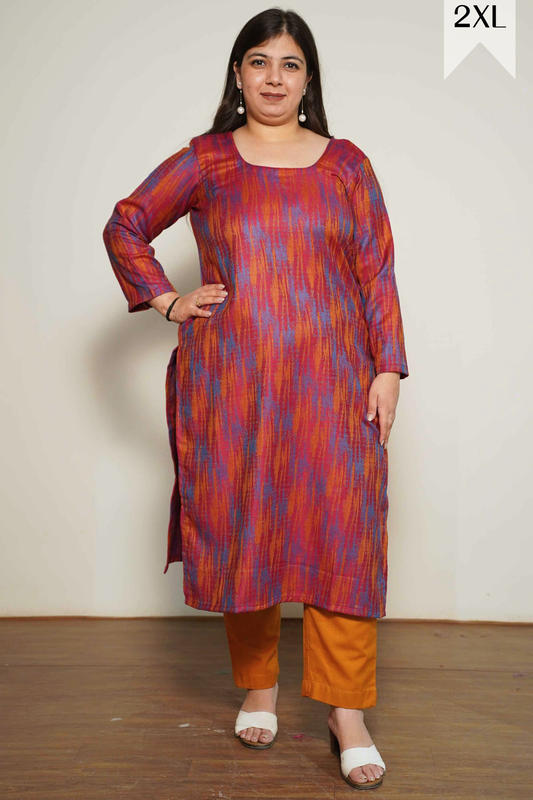 Magenta Spectrum Woollen Kurta Set