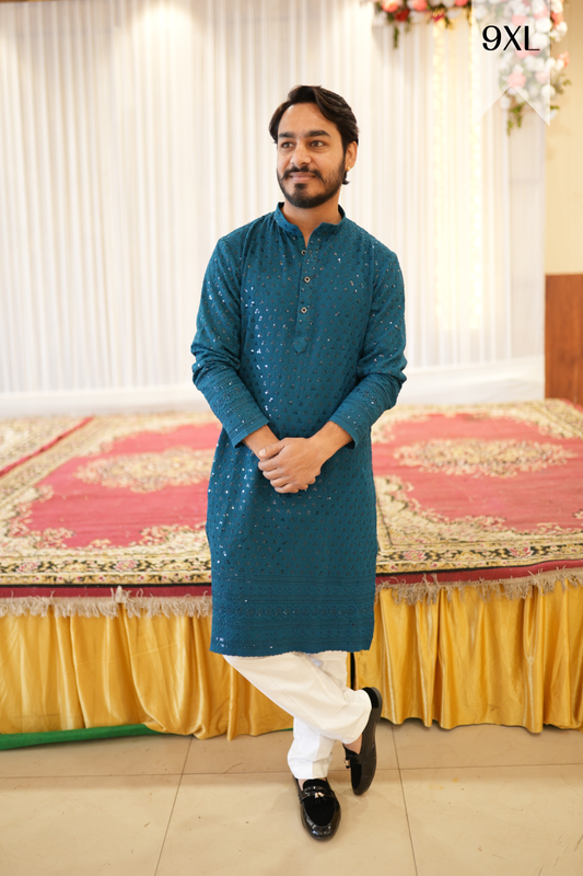 Peacock Green Sequin Kurta