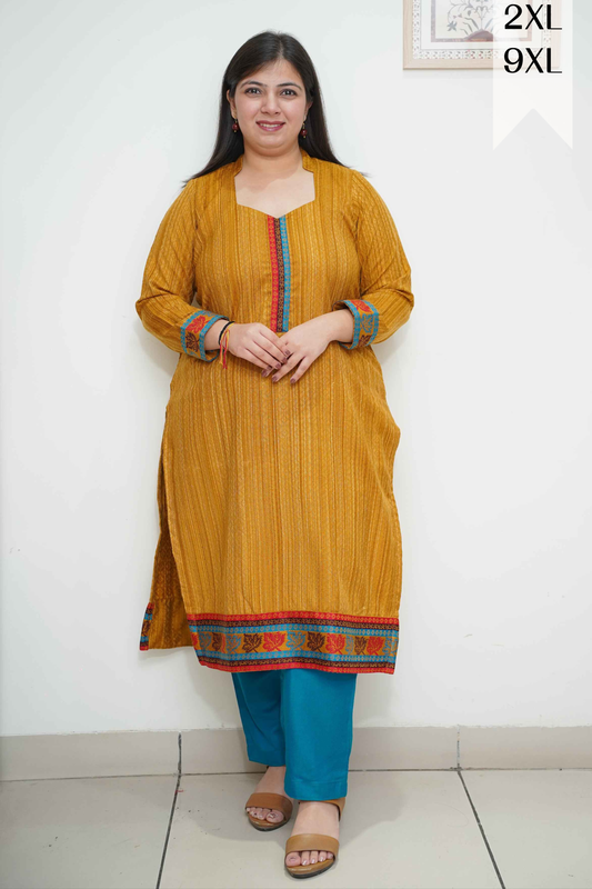 Amber Glow Woollen Kurta Set