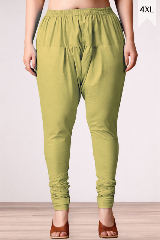 Olive Rayon Churidar Pants