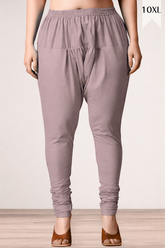 Mauve Rayon Churidar Pants