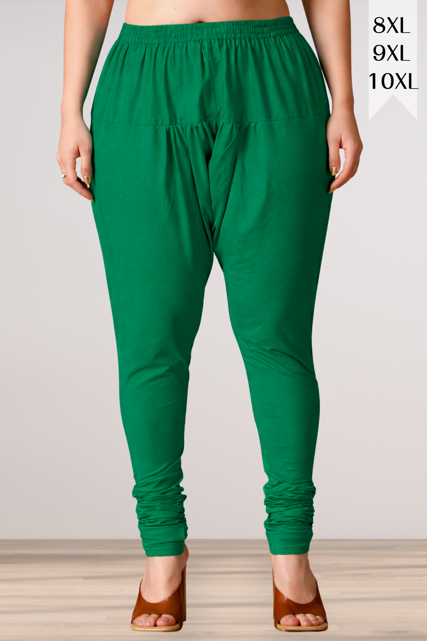 Dark Green Rayon Churidar Pants