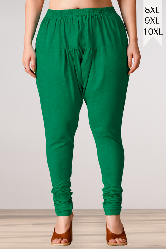 Dark Green Rayon Churidar Pants