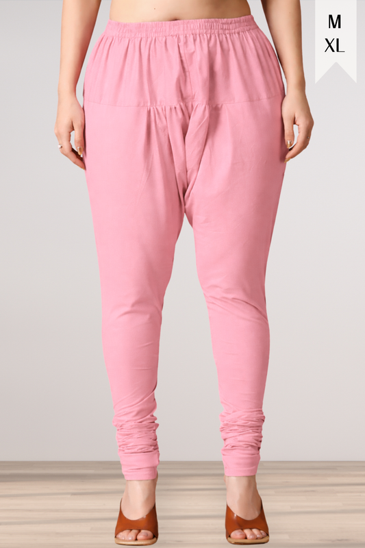 Baby Pink Rayon Churidar Pants