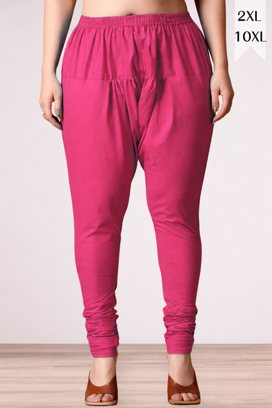 Magenta Rayon Churidar Pants