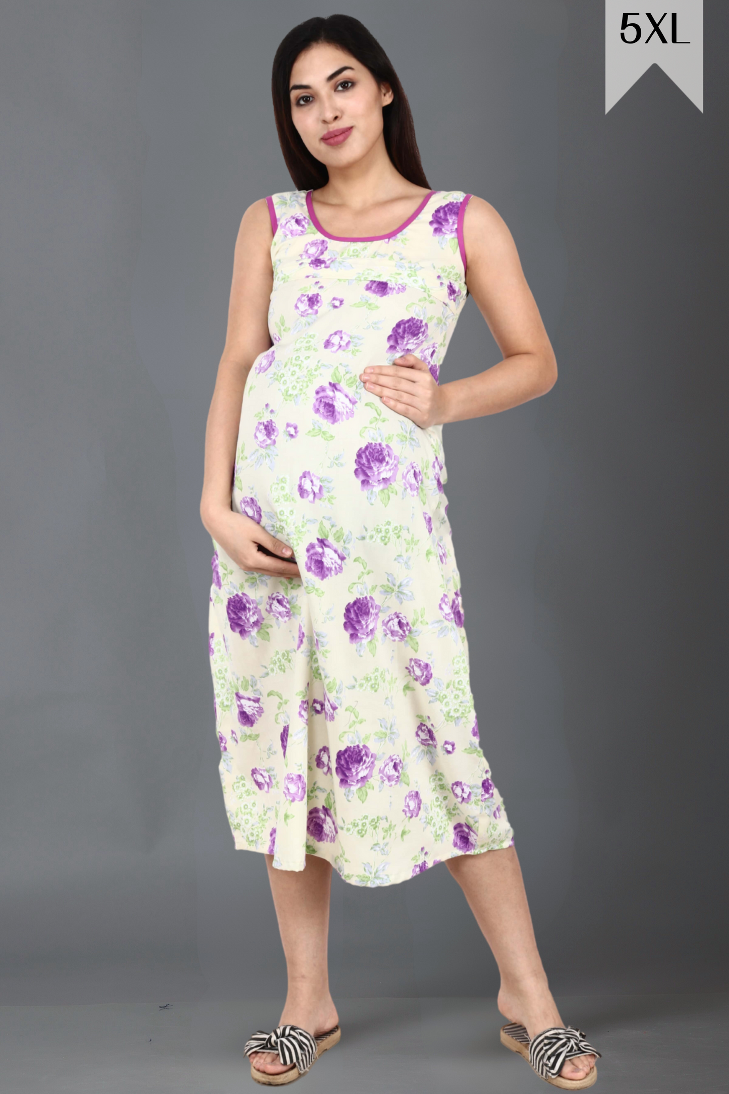 Buy Plus Size ​Everyday Cotton Nursing Dress At Apella | Sizes XS to 10 XL | India | Free Delivery | Customized