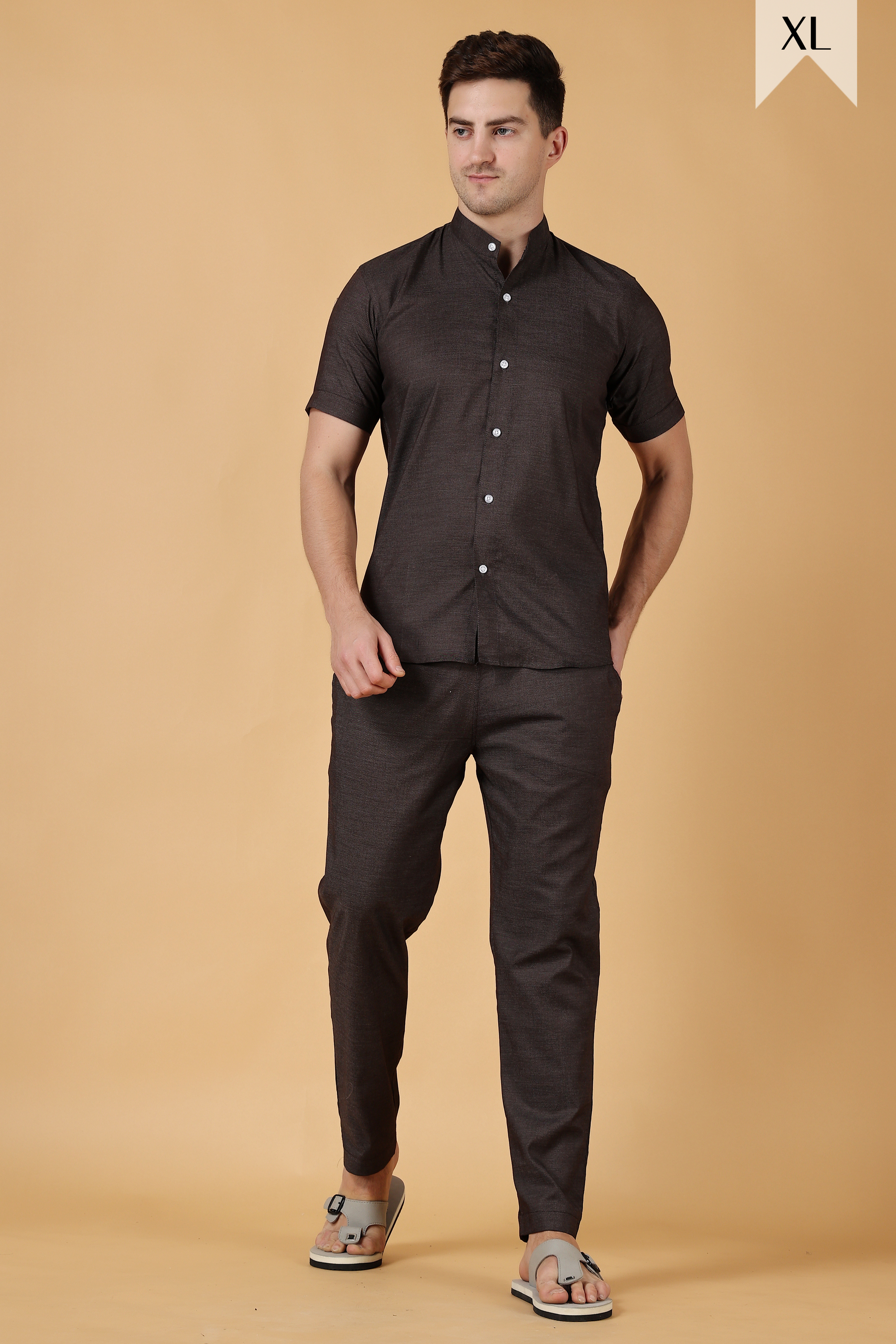 Buy Plus Size ​Smoky Black Lounge Wear Set At Apella | Sizes XS to 10 XL | India | Free Delivery | Customized