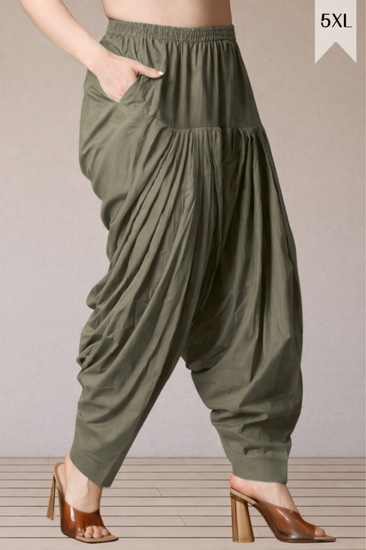 Dusty Grey Cotton Patiala Salwar Pants