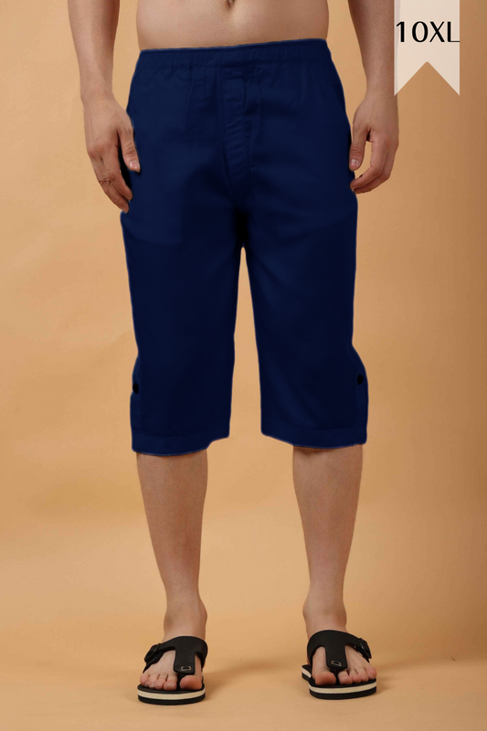 Navy Blue Tencel Capri