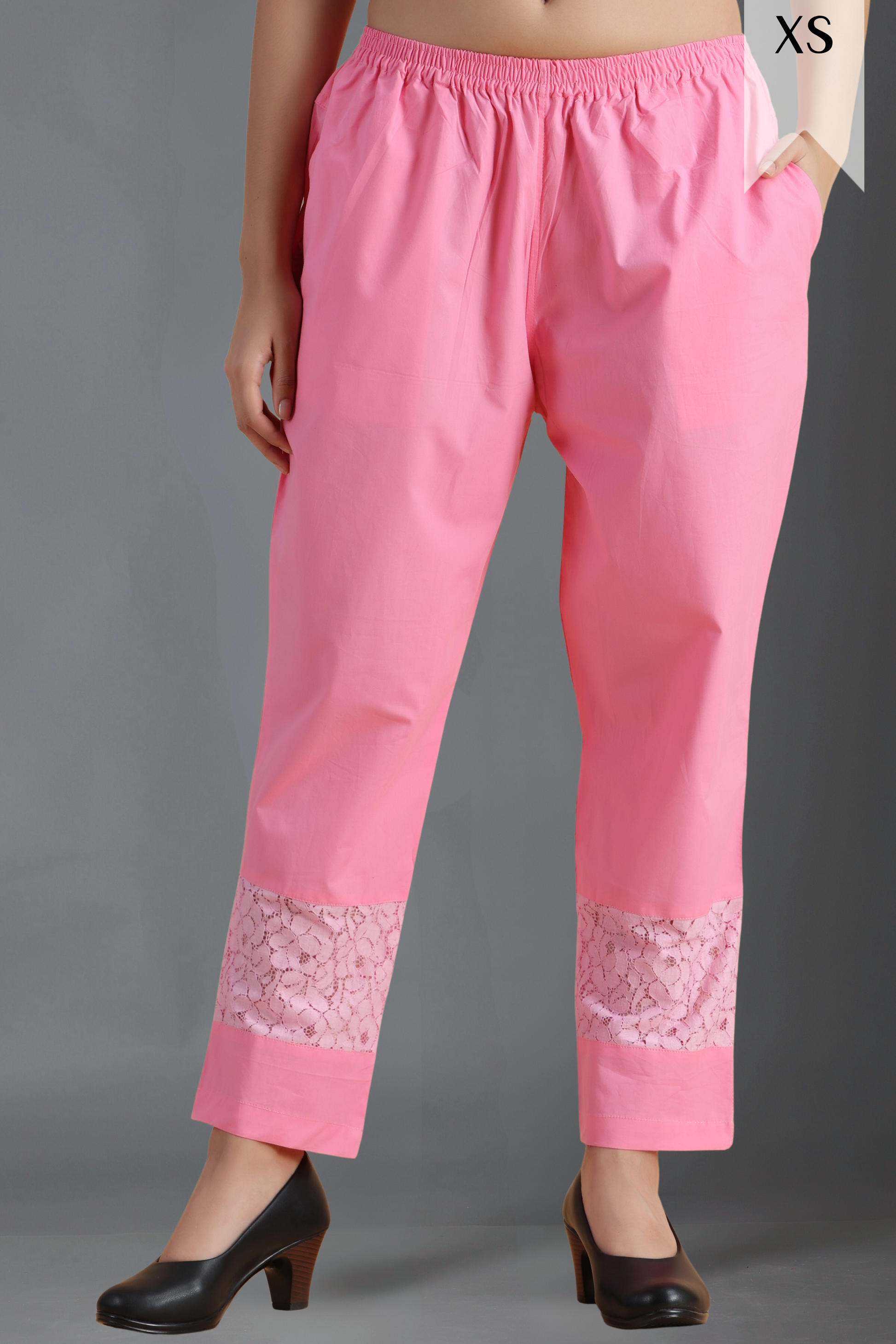 Buy Plus Size ​Cherry Touch Detailed Cotton Palazzo At Apella | Sizes XS to 10 XL | India | Free Delivery | Customized