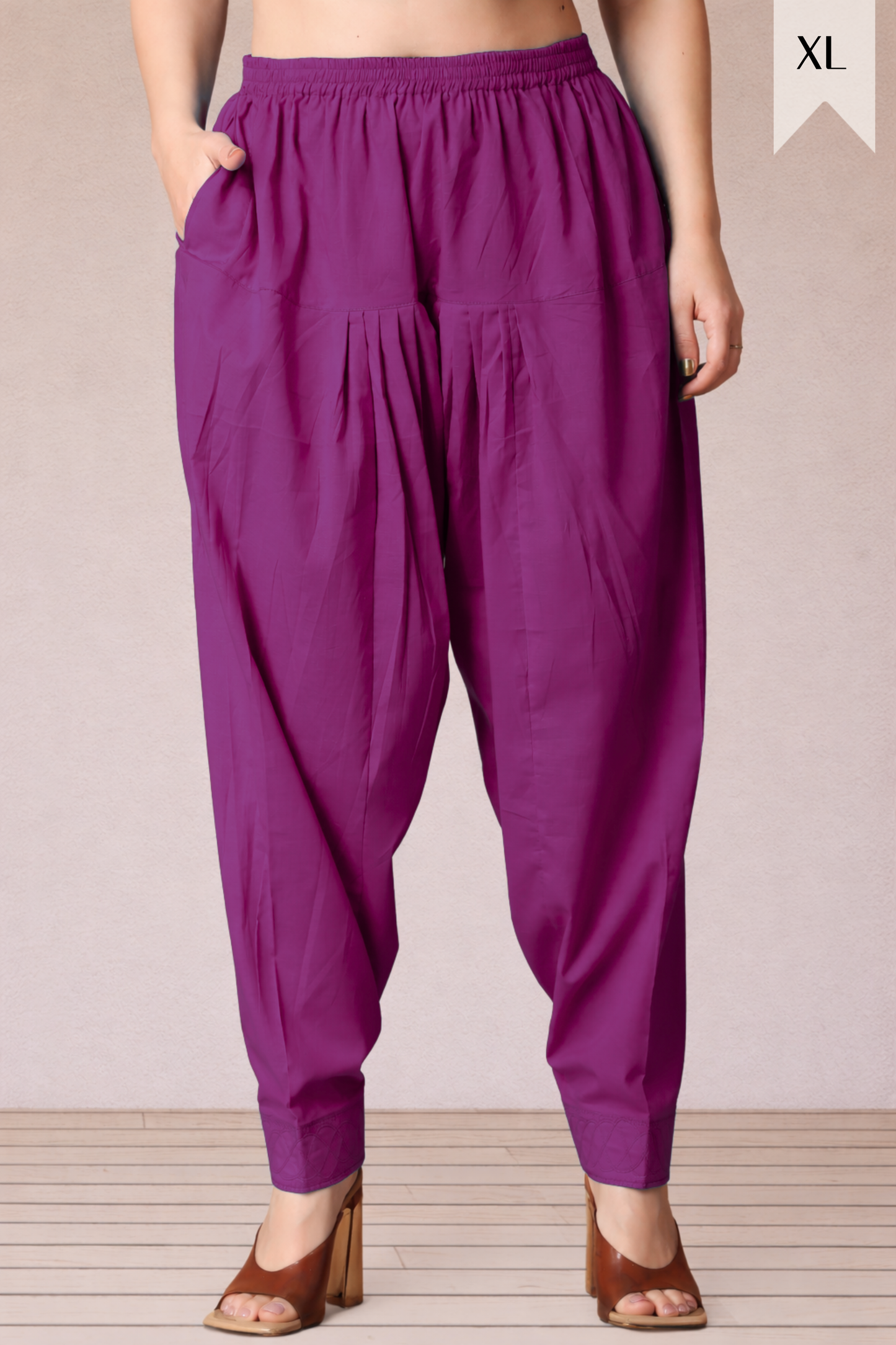 Fuchsia Pink Cotton Straight Salwar