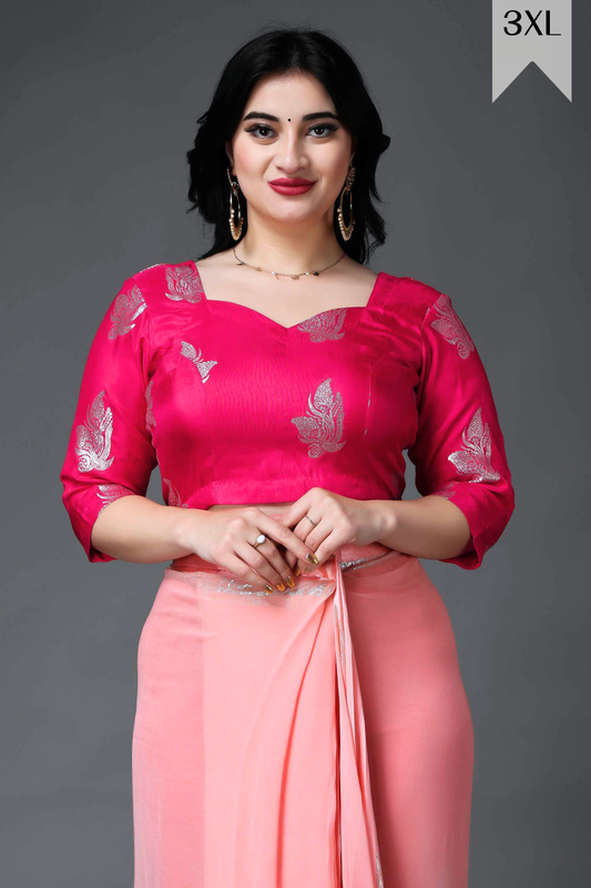 Modish Magenta Silk Blouse