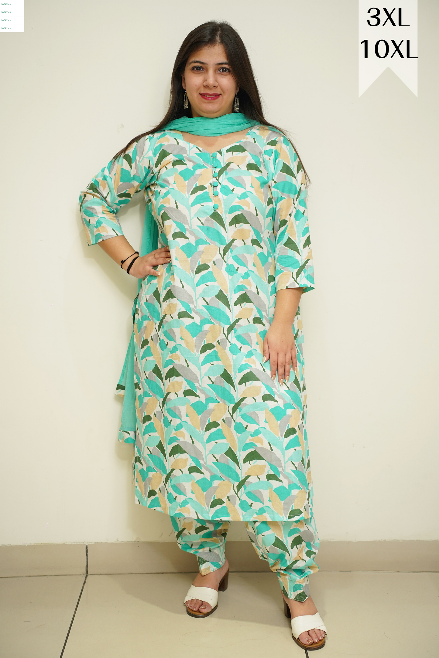 Serene Green Printed Salwar Suit