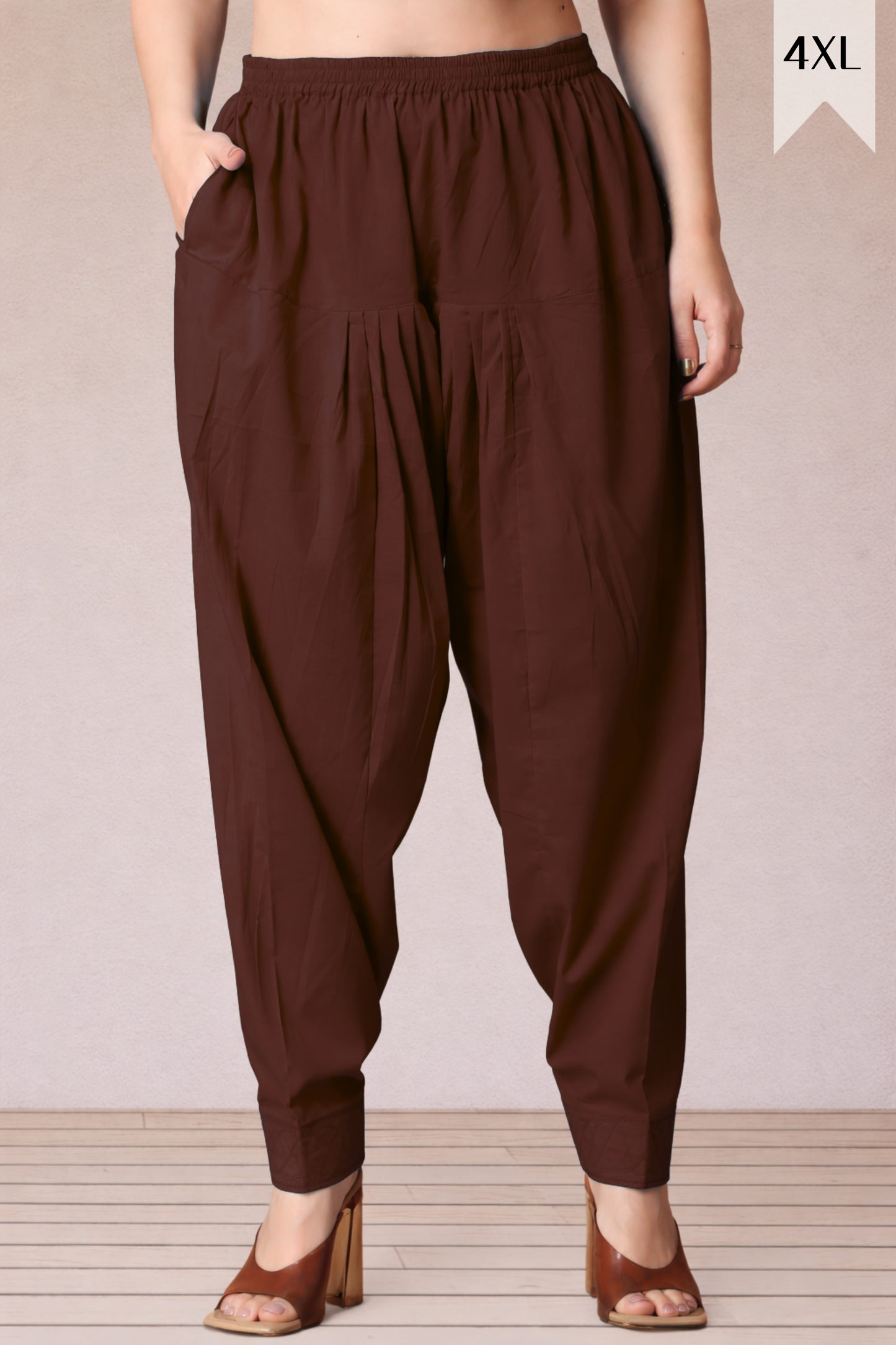 Coffee Cotton Straight Salwar