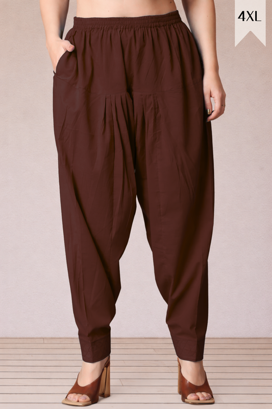 Coffee Cotton Straight Salwar