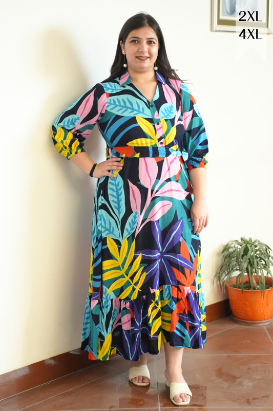 Autumn Carnival Tiered Maxi Dress