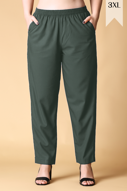 Smoke Black Cotton Kurti Pant