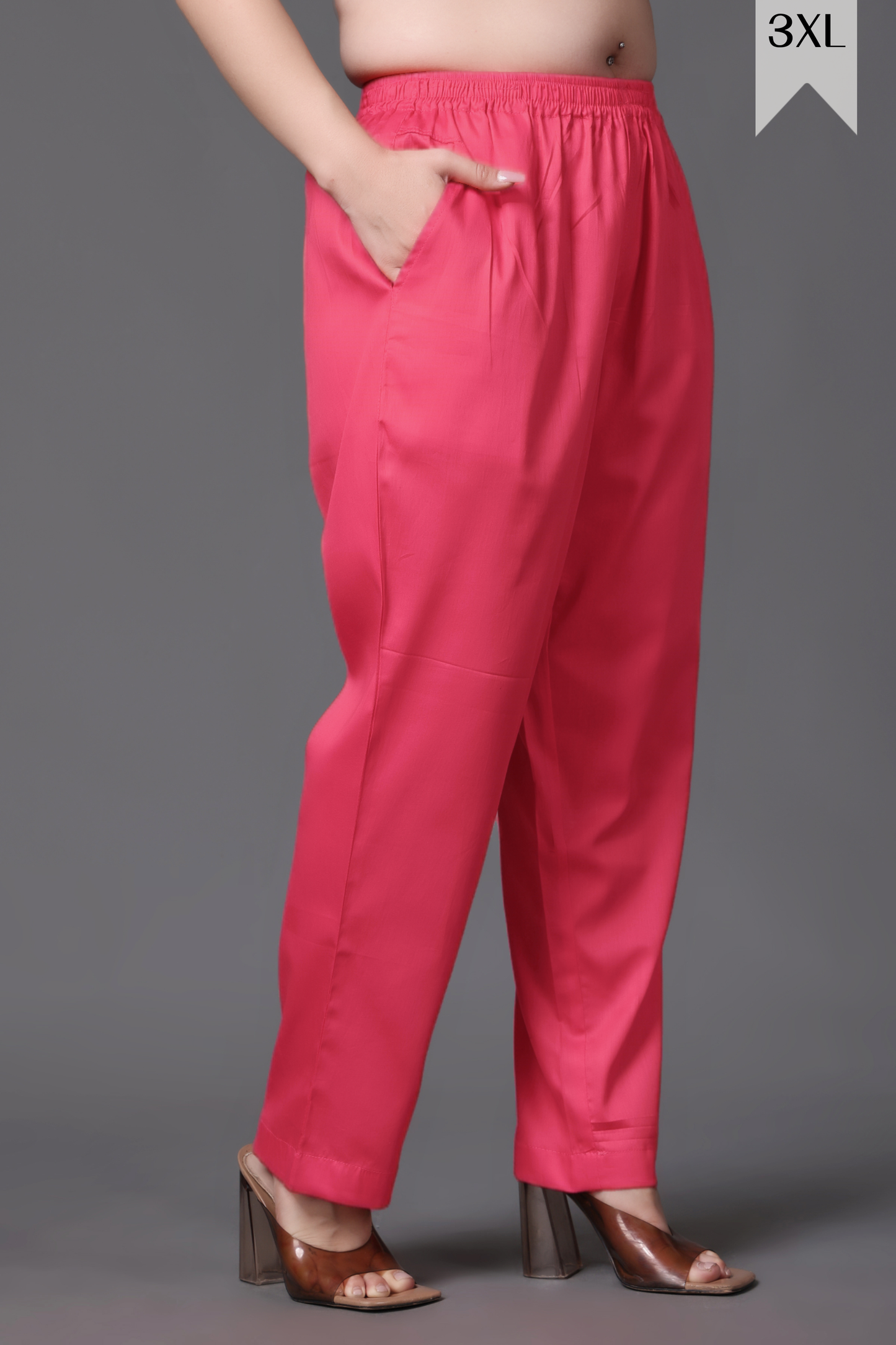 Rose Cotton Metallic Pant Palazzo