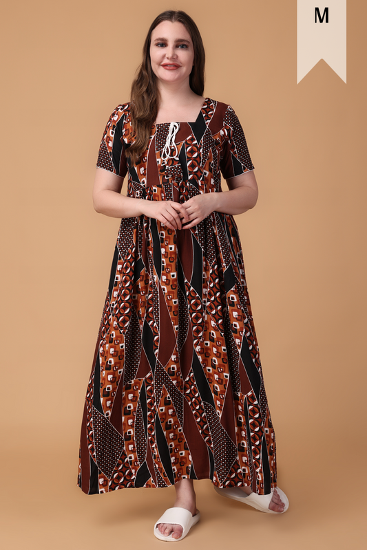 Buy Plus Size ​Cafe Noir Rayon Night Gown At Apella | Sizes XS to 10 XL | India | Free Delivery | Customized