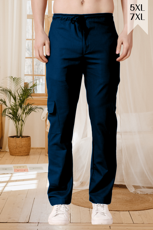Navy Stretch Cargo Pants