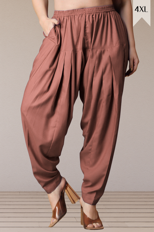 Dark Onion Straight Rayon Salwar Pants