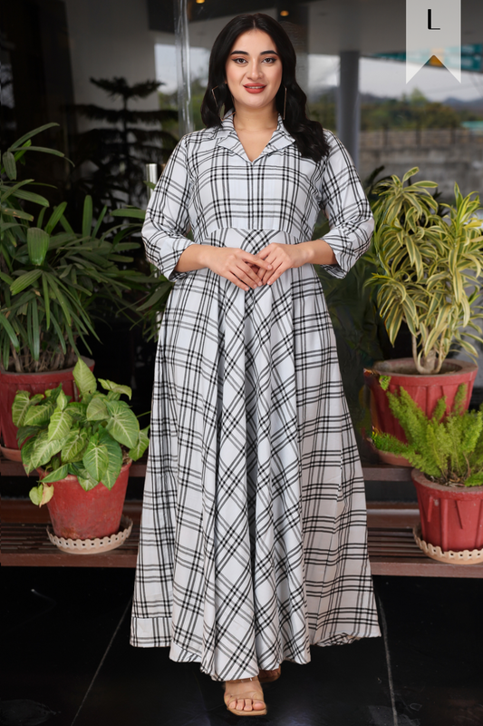 Silver Shadow Twill Rayon Dress