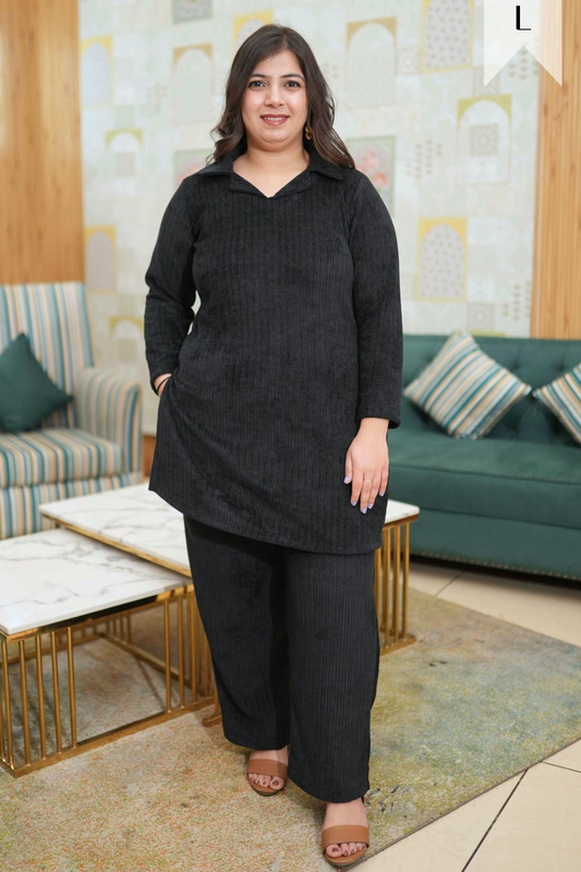 Midnight Allure Knitted Co-ord Set