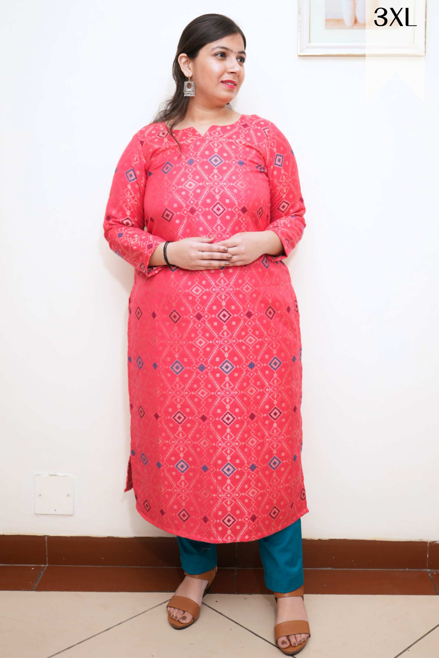 Rosy Dream Woven Pashmina Kurta