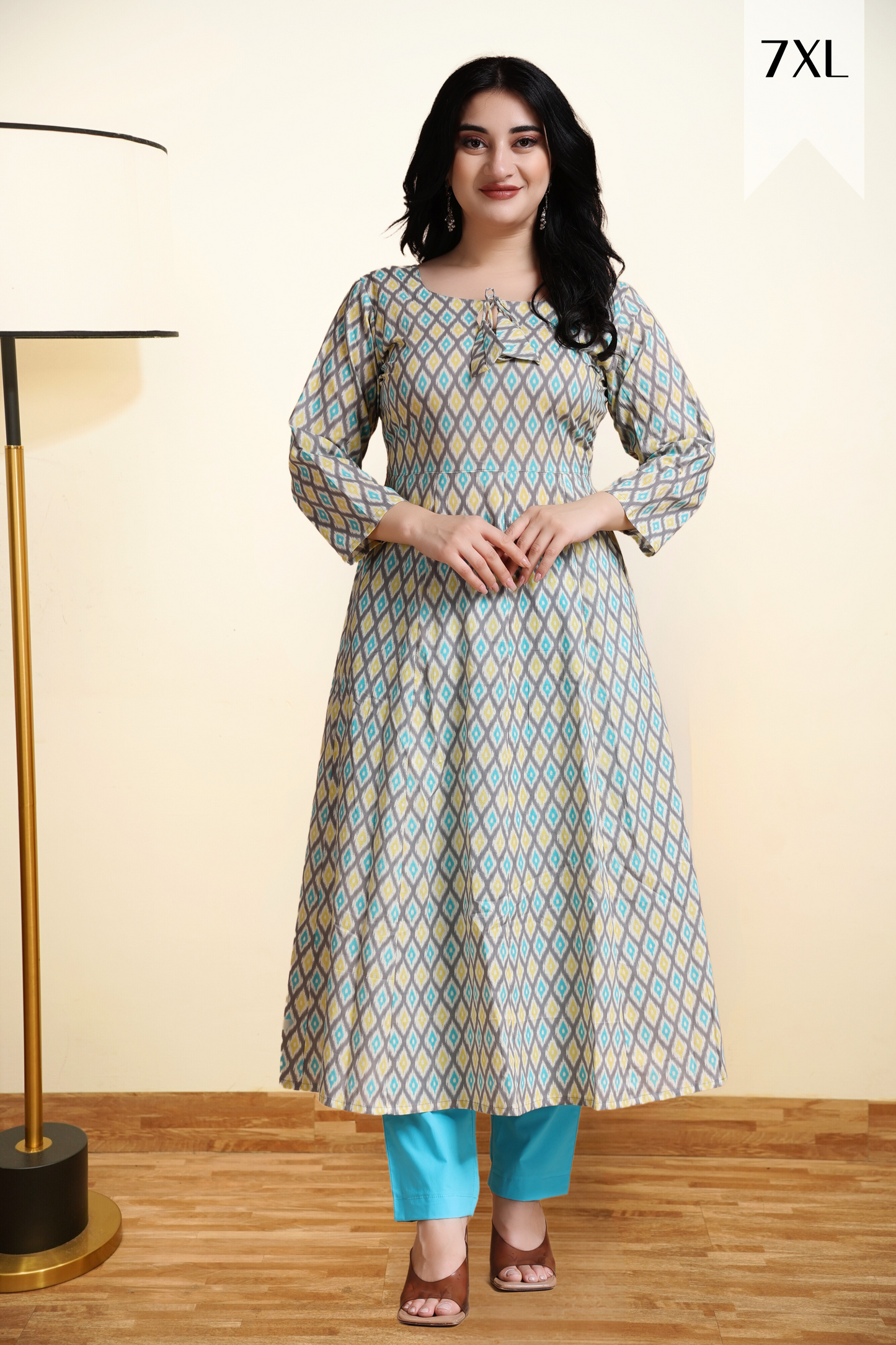 Color Crossroad Cotton Anarkali Kurta