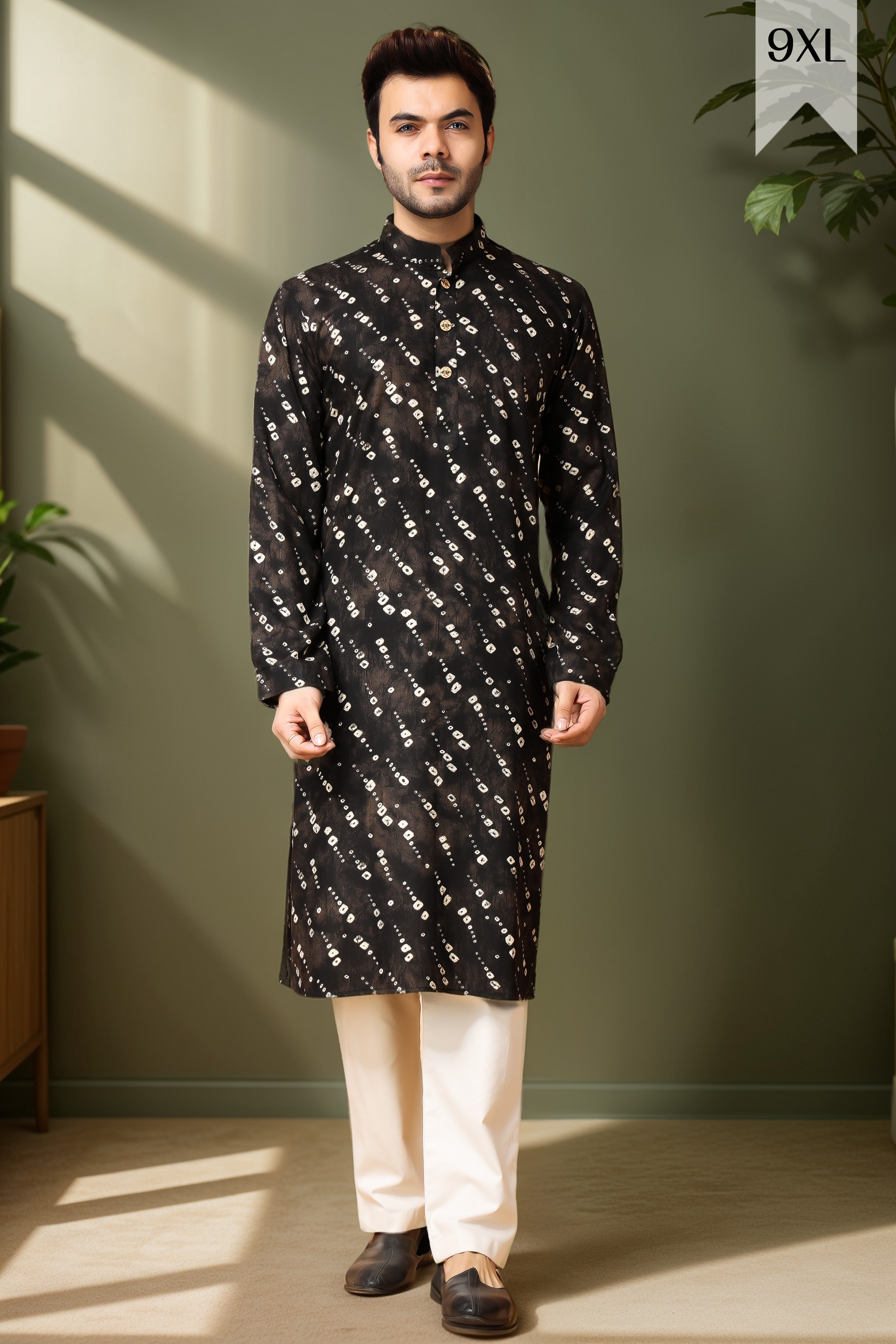 Buy Plus Size ​Smoky Swirls Printed Kurta Pajama At Apella | Sizes XS to 10 XL | India | Free Delivery | Customized