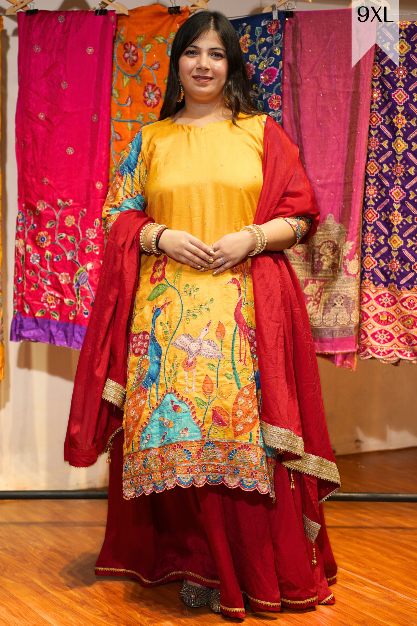 Arunima Mohar Skirt Suit with Peacock Motifs